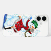 Snowman de Noël et danseuses coque iphone (Verso (horizontal))