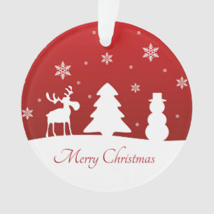 Snowman de rennes d'arbre de Noël