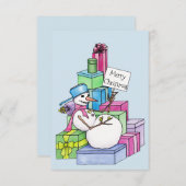 Snowman die cadeaus koelt (Voorkant / Achterkant)