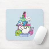 Snowman die cadeaus koelt muismat (Met muis)