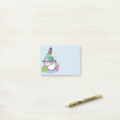 Snowman die cadeaus koelt post-it® notes (Op bureau)