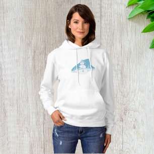 Snowman die een bovenste hoed heeft hoodie