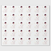 Snowman die honkbal speelt cadeaupapier (Vlak)