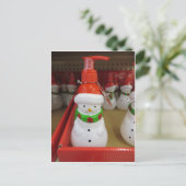 Snowman Dispenser Briefkaart (Staand voorkant)