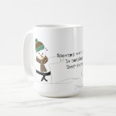 Snowman Doing Martial Arts Koffiemok (Voorkant links)