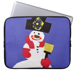 Snowman door VictoriaShaylee Laptop Sleeve