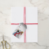SNOWMAN DRUNKEN MET VOGELS CADEAULABEL (Met Touw)