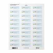 Snowman en Adresetiketten met kerstbomen Etiket (Full Sheet)