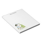 Snowman en Bluebird Holiday note pad Notitieblok (Schuin)