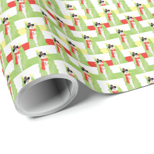Snowman en boom cadeaupapier