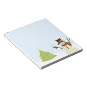 Snowman en Boom Notitieblok (Schuin)