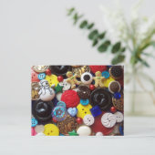 Snowman en Gingerbrood Mannen Buttonnen Briefkaart (Staand voorkant)