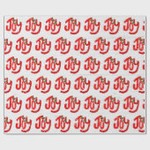 Snowman en Joy op hout Cadeaupapier (Vlak)