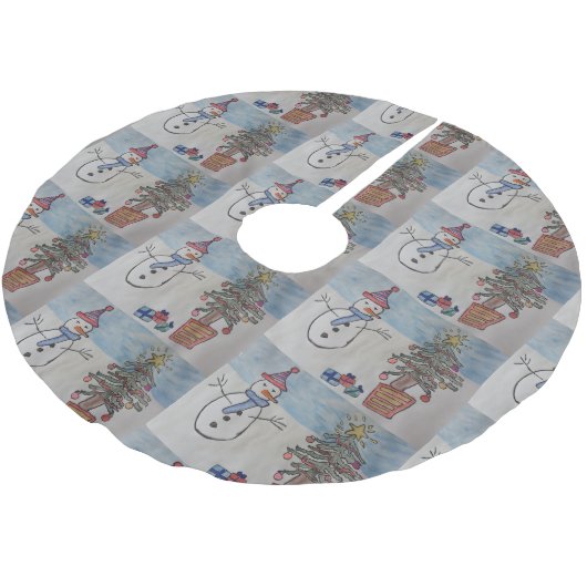 Snowman en kerstboom kerstboom rok (Gekanteld)