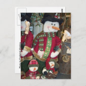 Snowman en kinderen briefkaart (Voorkant / Achterkant)