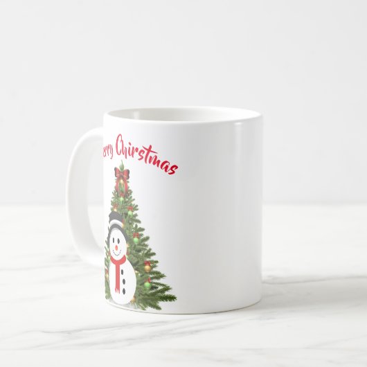 Snowman en Mok kerstboomkoffie (Voorkant links)