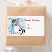 SNOWMAN EN PENGUIN WINTERSERENADE ETIKET (Insitu)