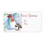 SNOWMAN EN PENGUIN WINTERSERENADE ETIKET (Voorkant)
