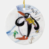 SNOWMAN EN PENGUIN WINTERSERENADE KERAMISCH ORNAMENT (Achterkant)