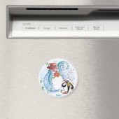 SNOWMAN EN PENGUIN WINTERSERENADE MAGNEET (Insitu (Vaatwasser))