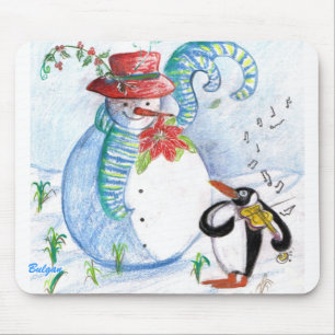 SNOWMAN EN PENGUIN WINTERSERENADE MUISMAT