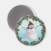 SNOWMAN EN PETTEN VAN SHARON SHARPE MAGNEET (Voorkant / Achterkant)