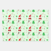 Snowman en Santa Claus Inpakpapier Vel (Voorkant 3)
