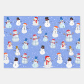 Snowman en Snowfall Inpakpapier Vel (Voorkant 2)