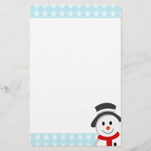 Snowman en Snowflakes Briefpapier