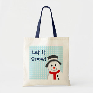 Snowman en Snowflakes Tote Bag