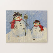 Snowman en Son Legpuzzel (Horizontaal)