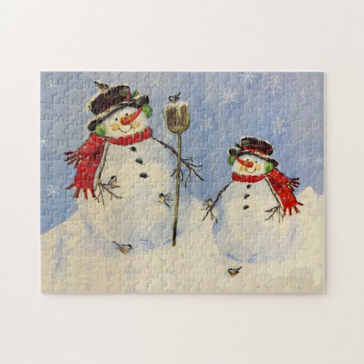 Snowman en Son Legpuzzel (Horizontaal)