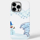 Snowman en wind in de winter Case-Mate iPhone case (Achterkant)