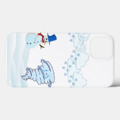 Snowman en wind in de winter Case-Mate iPhone case (Achterkant (horizontaal))