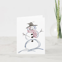Snowman Epic Joy Christmas Wenskaart Bedankkaart