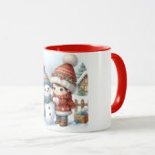 Snowman et amis Kids Christmas Mug (Devant droit)