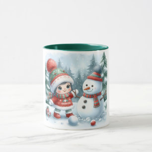 Snowman et amis Kids Christmas Mug