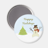 Snowman et Arbre Magnet de Noël (Recto/Verso)