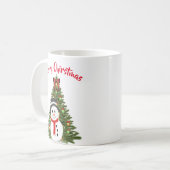 Snowman et Christmas Tree Coffee Mug (Devant gauche)