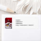 Snowman et Étiquette des cadeaux de Noël (En situation)