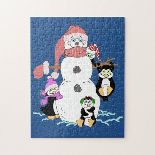 Snowman et Penguin Puzzle (Vertical)