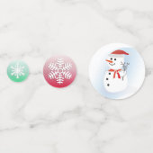 Snowman et Snowflakes Noël Fêtes Confetti (Derrière)
