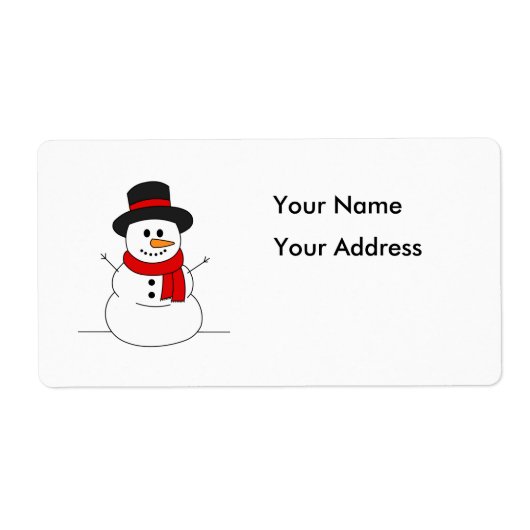Snowman Etiket (Voorkant)