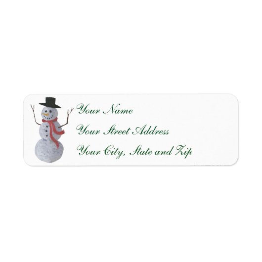 Snowman Etiket (Voorkant)