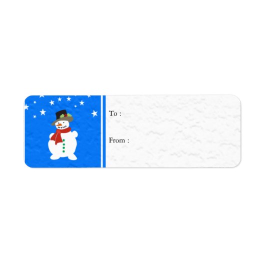 Snowman - Étiquette cadeau Tags (Devant)
