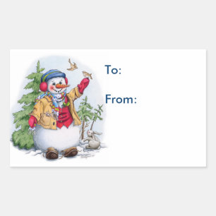 Snowman - Étiquettes cadeaux