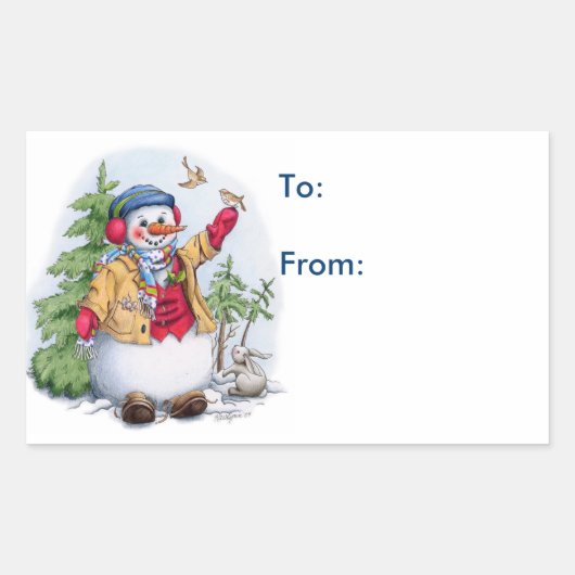 Snowman - Étiquettes cadeaux (Devant)