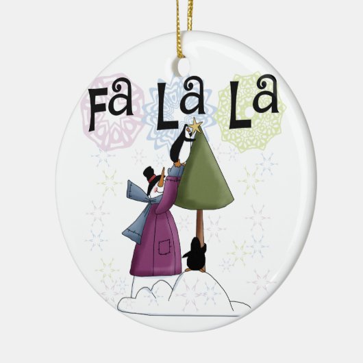 Snowman Fa La La La Kerstkeepomwille Ornament (Links)