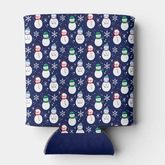 Snowman Face Background Gift Blikjeskoeler (Achterkant)