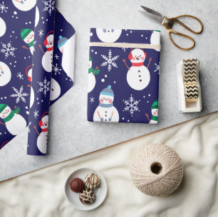 Snowman Face Background  Gift Cadeaupapier